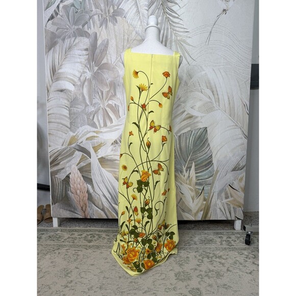 Vintage Alfred Shaheen Hawaii Garden Floral Print Maxi Dress - Picture 4 of 8